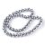 Hematit ásványgyöngy - 8mm-es golyó - galvanizált ródium színű - 1db
