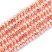Hematit ásványgyöngy - 2x4mm-es FAZETTÁLT lencse - galvanizált rózsaarany színű (long lasting) - 1db