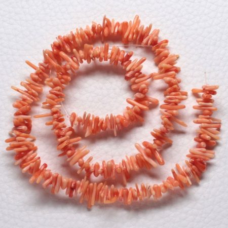 Bambuszkorall ágacskák (festett narancsos korall színű) - kb. 40cm-es szál