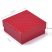 Papír ajándék doboz, díszdoboz ékszerhez - 7,5x7,5x3cm-es - piros