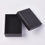   Papír ajándék doboz, díszdoboz ékszerhez - 9,5x7,5x4cm-es - fekete