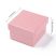Papír gyűrűdoboz, ajándék doboz, díszdoboz ékszerhez - 5x5x3,5cm-es - rózsaszín