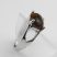 Fém gyűrű befoglalt tigrisszem ásvánnyal - gyűrűméret: 18mm