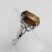 Fém gyűrű befoglalt tigrisszem ásvánnyal - gyűrűméret: 18,5mm