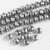 Kristálygyöngy fazettált fánk kb. 3x4mm-es ezüst metál, teljesen fedett
