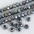Kristálygyöngy fazettált fánk kb. 4x6mm-es átlátszó, sötétszürke, lüszteres, AB