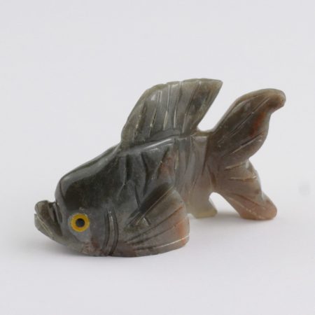 Zsírkőből faragott hal szobor - kicsi - kb. 3x5x1,5cm-es