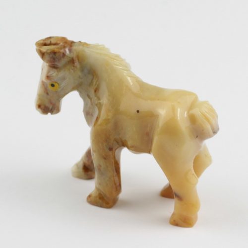 Zsírkőből faragott ló szobor - kicsi - kb. 3x4x1,5cm-es