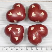 Zsírkő (festett) szív marokkő - kb. 4,5cm-es /db