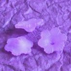 Akril virág - 6x11mm-es áttetsző matt violalila - 10db