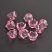 Akril virág (gyöngyvirág) - 7x10mm-es átlátszó rózsaszín