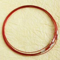   Sodrony nyaklánc, csavaros kapocsal - 1mm vastagságú, 45cm hosszú - piros