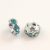 6x3mm-es strasszos köztes rondell ródium színű foglalatban - aquamarine