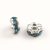 6x3mm-es strasszos köztes rondell ródium színű foglalatban - blue zircon
