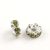 6x3mm-es strasszos köztes rondell ródium színű foglalatban - olivine