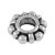 Tibeti stílusú fém köztes - antik ezüst színű 4x11mm-es rondell, furat: 4,5mm