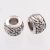 Tibeti stílusú fém köztes - antik ezüst színű 5,5x8mm-es rondell, furat: 3,7mm