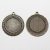 Tibeti stílusú ragasztható fém medál alap - antik bronz színű 42x38mm-es, 25mm-es kabosonhoz