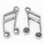Tibeti stílusú fém medálka / fityegő - antik ezüst színű 25x13mm-es hangjegy