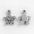 Tibeti stílusú fém medál / fityegő - antik ezüst színű 12,5x10mm-es virág