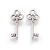 Tibeti stílusú fém medál / fityegő - antik ezüst színű 21x8mm-es kulcs
