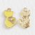 Fém medál / fityegő epoxy gyantával "zománcozva" - 15x8mm-es sárga cica