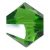 Swarovski bicone (5328 Xilion) 4mm-es Fern Green