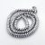 Hematit ásványgyöngy - 3x6mm-es lencse - galvanizált ródium színű - 38-40cm-es szál